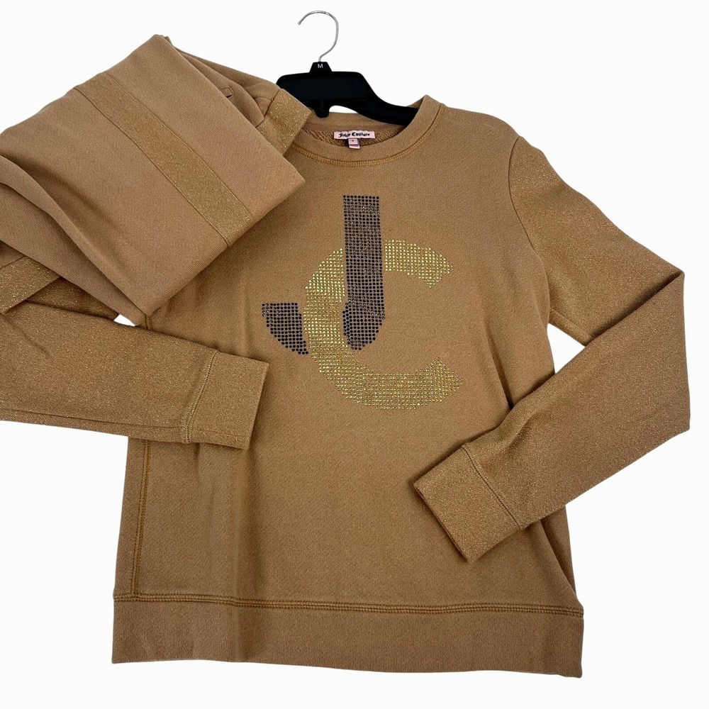Juicy Couture Tracksuit Womens‎ Small Brown JC Logo French Terry 2 Piece Y2K